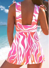Hot Pink swimwear,Ombre swimwear,ROTITA Drawstring Hot Pink Ombre Swimdress and Panty