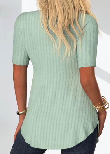 Sage Green tops,Plain Color tops,ROTITA Lace Sage Green Heart Collar Fake Two Piece Twinset