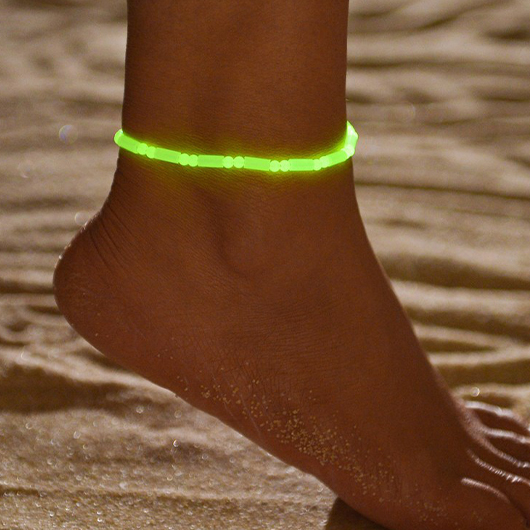 Luminous Design Round Neon Yellow Anklet