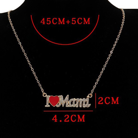 Gold jewelry,Contrast Color jewelry,Gold Letter Design Rhinestone Alloy Necklace