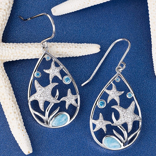 Silvery White jewelry,Light Blue jewelry,Contrast Color jewelry,Silvery White Rhinestone Detail Alloy Earrings