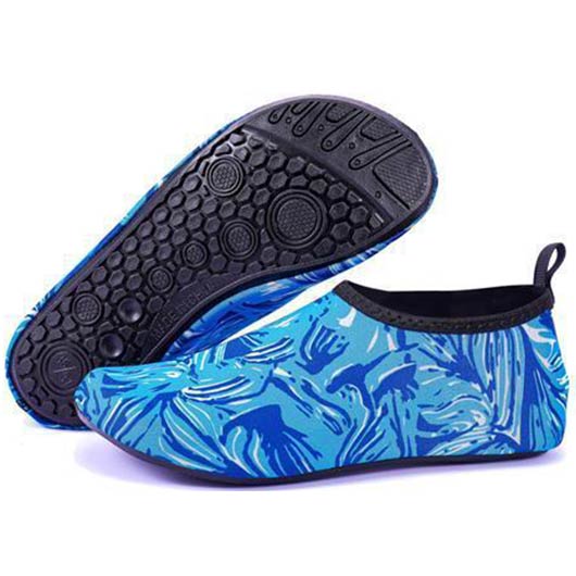 Neon Blue shoes,Graphic shoes,Graffiti Print Neon Blue Waterproof Water Shoes