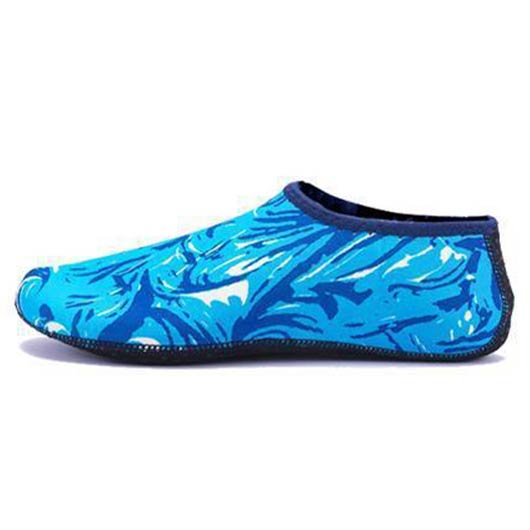 Neon Blue shoes,Graphic shoes,Graffiti Print Neon Blue Waterproof Water Shoes