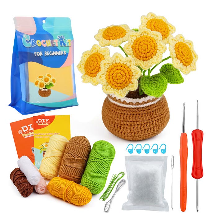 Multi Color Diy Sunflower Material Sets Decoration