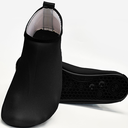 chaussures d'eau antidérapantes imperméables en caoutchouc noir