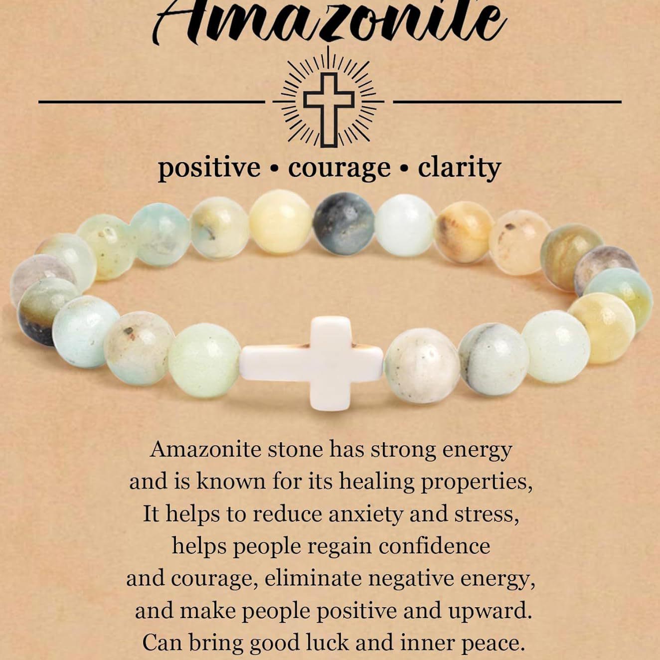 Cross Beige Geometric Beaded Design Bracelet