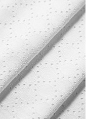 White tops,Plain Color tops,ROTITA Patchwork White V Neck Short Sleeve Blouse