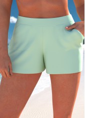 Light Green swimwear,Geometric swimwear,ROTITA Printed Non-sequined Geometric Print Tankini Set