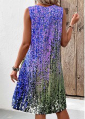 Purple dresses,Ombre dresses,Everyday dresses,Casual dresses,ROTITA Lightweight Ombre Purple A Line V Neck Sleeveless Dress