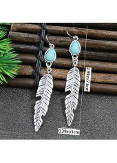 Silvery White jewelry,Silvery White Feathers Design Alloy Earrings