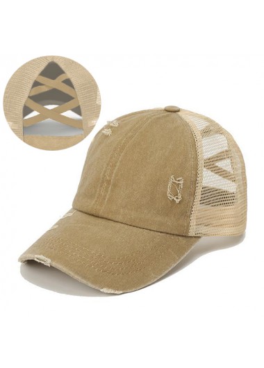 Light Camel accessories,Plain Color accessories,Light Camel Mesh Design Baseball Cap