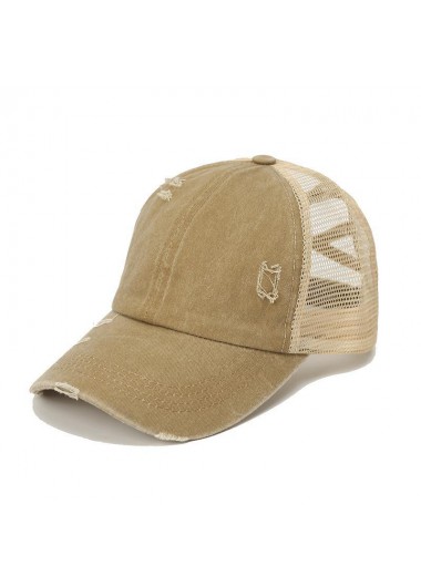 Light Camel accessories,Plain Color accessories,Light Camel Mesh Design Baseball Cap