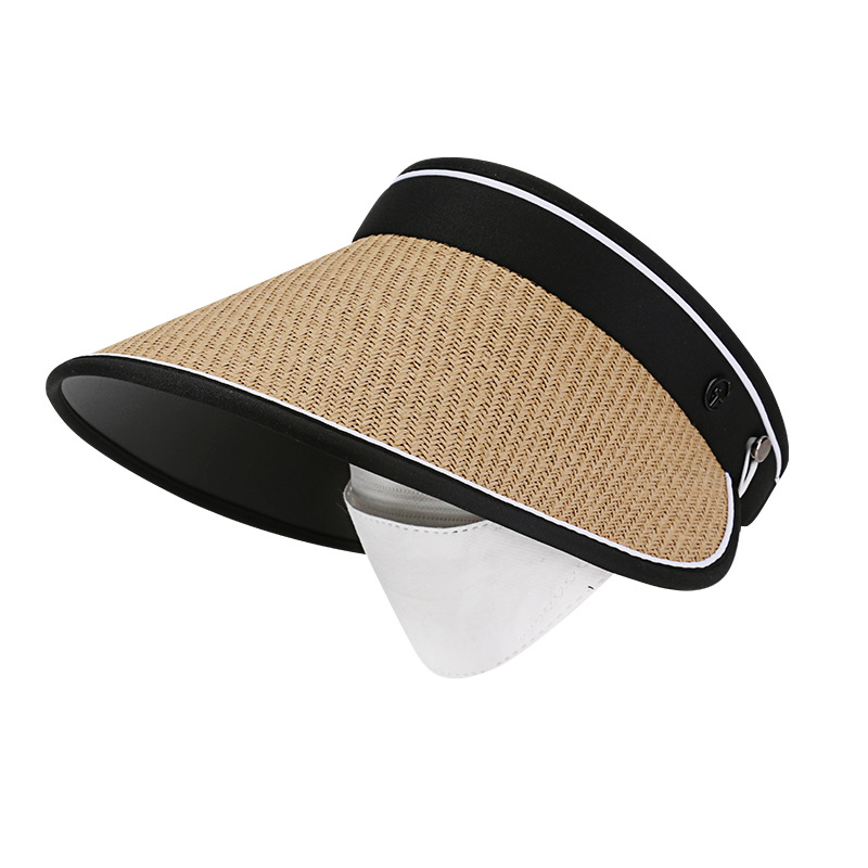 Light Camel accessories,Black accessories,Contrast Color accessories,Light Camel Weave Design Sun Hat