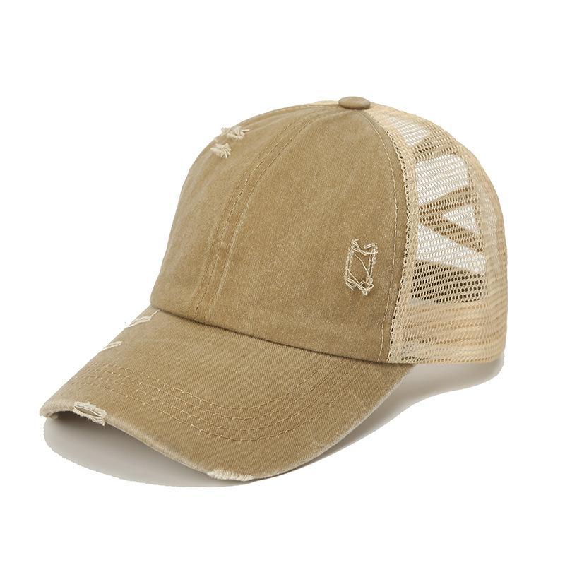 Light Camel accessories,Plain Color accessories,Light Camel Mesh Design Baseball Cap