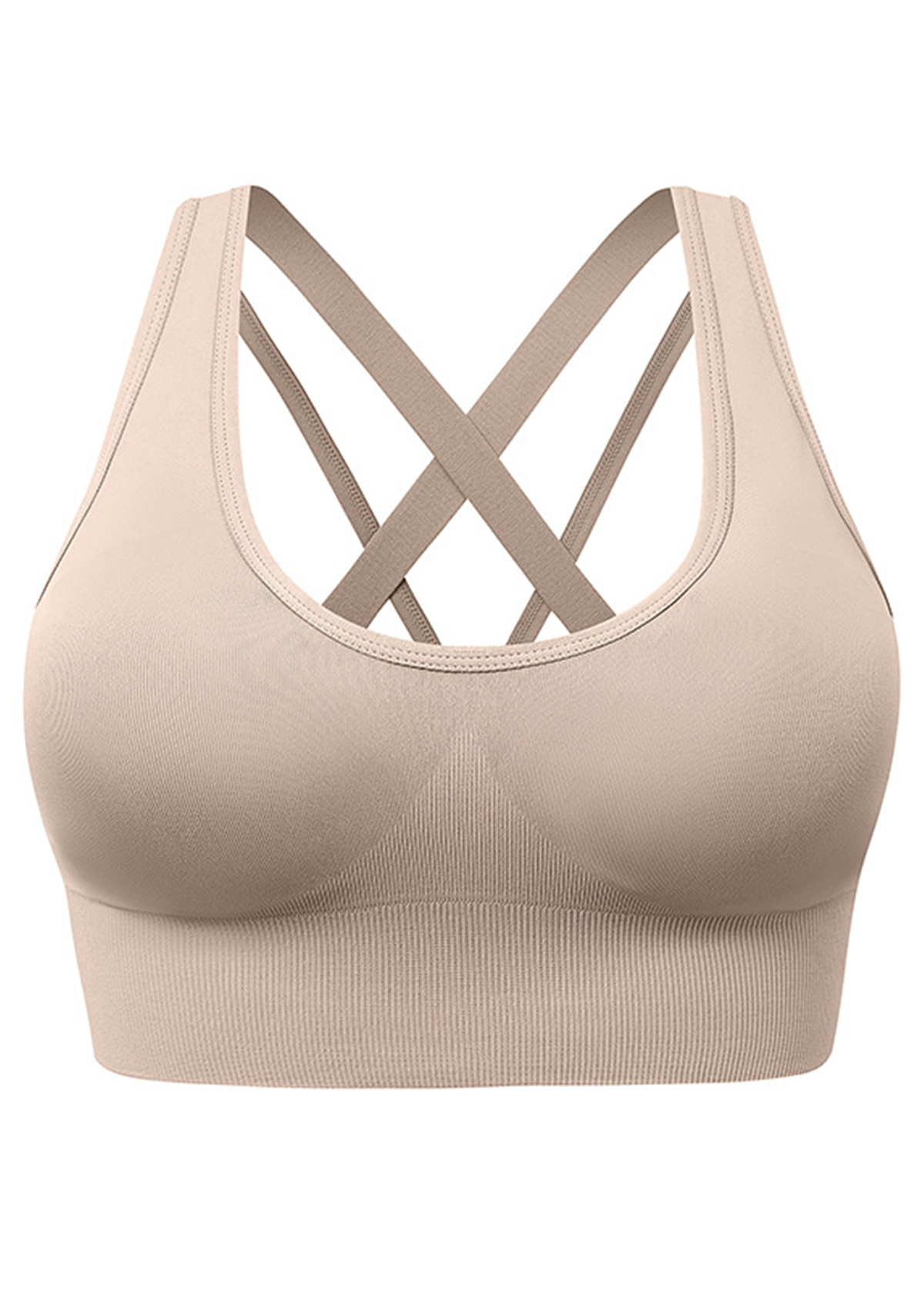 Skin Color intimates,Plain Color intimates,Scoop Neck Skin Color Sports Bra