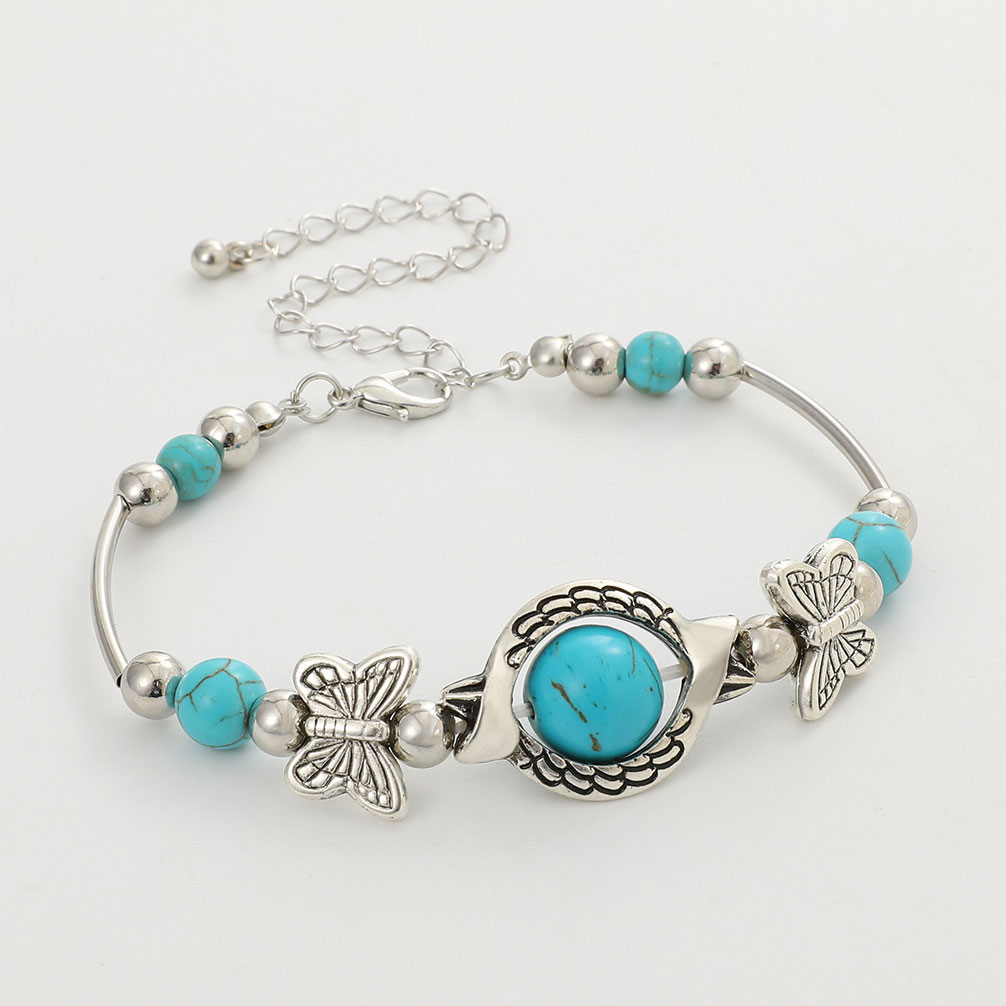 Mint Green jewelry,Animal Print jewelry,Butterfly Design Mint Green Alloy Bracelet