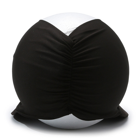 Black accessories,Plain Color accessories,Black Cutout Design Ruched Visor Hat