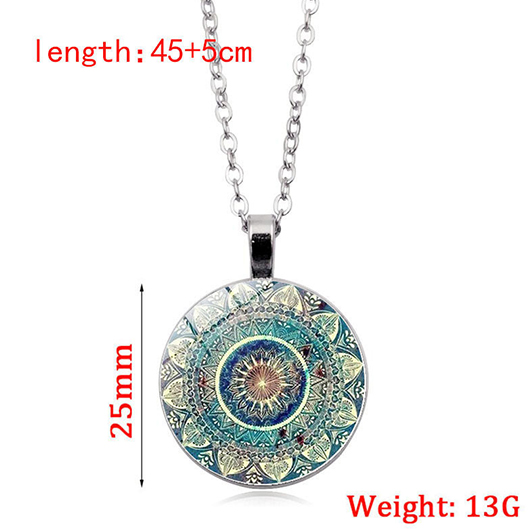 Round Turquoise Alloy Necklace and Bracelet Set
