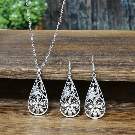 Silvery White jewelry,Geometric jewelry,Silvery White Alloy Geometric Detail Earrings