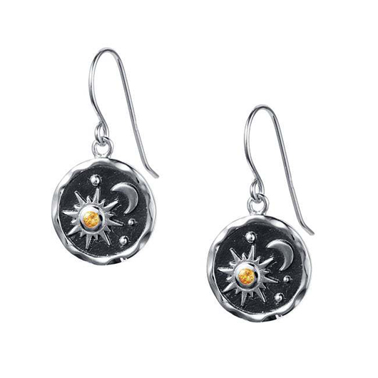 Silvery White jewelry,Geometric jewelry,Round Detail Silvery White Alloy Earrings