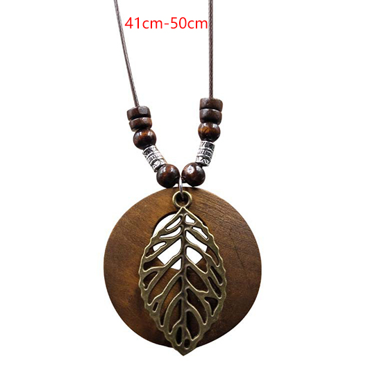 Dark Coffee jewelry,Contrast Color jewelry,Leaf Design Dark Coffee Alloy Necklace