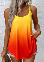 Rotita Ombre mehrfarbiges Camisole-Oberteil mit U-Ausschnitt