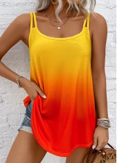 Multi Color tops,Rainbow Color tops,Ombre tops,ROTITA Ombre Multi Color Scoop Neck Camisole Top