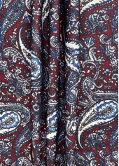 Wine Red tops,Tribal tops,ROTITA Asymmetry Tribal Print Wine Red Camisole Top