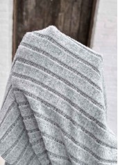 Light Grey Marl tops,Plain Color tops,ROTITA Zipper Light Grey Marl V Neck Short Sleeve Blouse