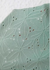 Sage Green tops,Plain Color tops,ROTITA Pleated Sage Green Square Neck Short Sleeve T Shirt