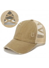 Light Camel Mesh Design Baseball Cap