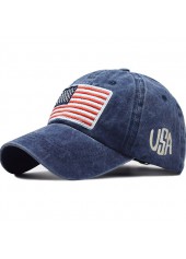 drapeau américain lettre chapeau bleu casquette de baseball