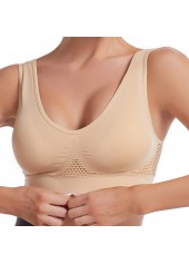 Sport-BH mit U-Ausschnitt in Hautfarbe