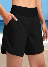 short de plage taille moyenne à séchage rapide avec poche noire rotita