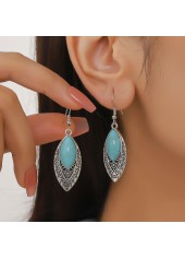 Minzgrüne hohle Retro-Ohrringe aus Legierung