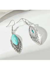 Mint Green jewelry,Mint Green Hollow Retro Alloy Earrings