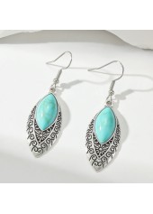 Mint Green jewelry,Mint Green Hollow Retro Alloy Earrings