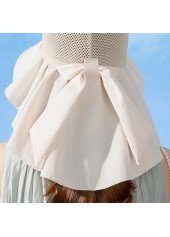 Raw white accessories,Plain Color accessories,Bowknot Polyester Raw White Visor Hat