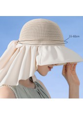 Raw white accessories,Plain Color accessories,Bowknot Polyester Raw White Visor Hat