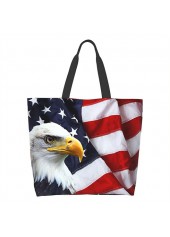 American Flag Open Red Shoulder Bag