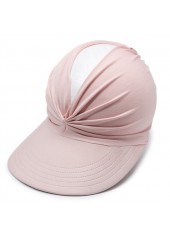 Cutout Ruched Light Pink Visor Hat