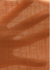 Terracotta tops,Plain Color tops,Embroidery Terracotta V Neck Half Sleeve Blouse