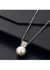 Silvery White jewelry,Geometric jewelry,Silvery White Pearl Alloy Geometric Earrings