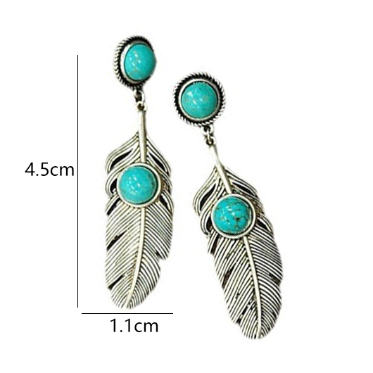 Silvery White jewelry,Silvery White Feathers Design Metal Earrings