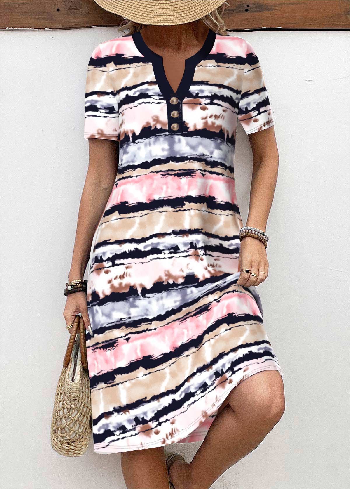 Robe NEXT Fille Floral Multicolore Taille 10 Ans Col Rond Manches Courtes