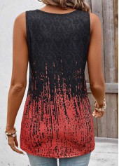 Red tops,Tribal tops,ROTITA Plus Size Circular Ring Dark Grey Marl Tank Top