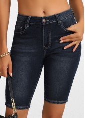 Black bottoms,Plain Color bottoms,Button Black Regular High Waisted Denim Shorts