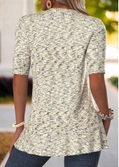 Light Coffee tops,Plain Color tops,ROTITA Light Coffee 3/4 Sleeve Open Front Coat