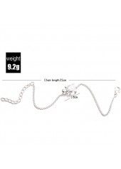 Silvery White jewelry,Turtle Silvery White Color Alloy Anklet