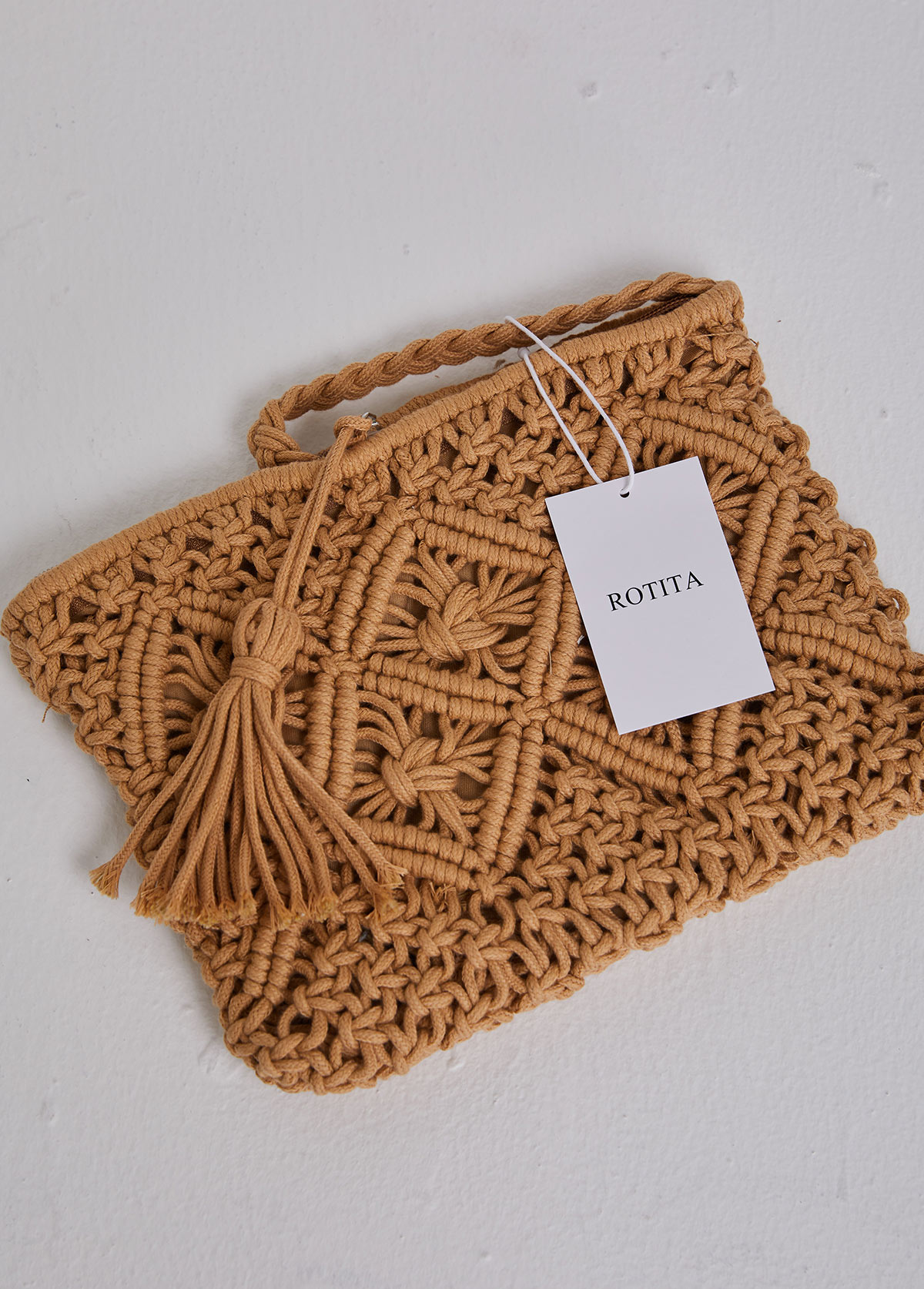 Dark Camel accessories,Plain Color accessories,Dark Camel Tassel Zip Crossbody Bag